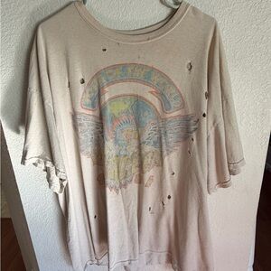 Vintage Graphic Tee with Van Halen Design